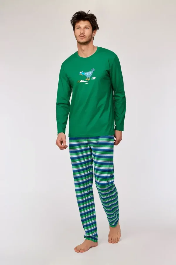 Duif Heren Pyjama - donkergroen - large