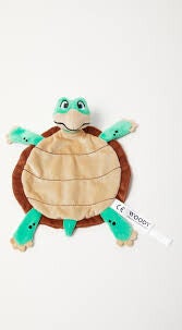 knuffeldoekje in velours, schildpad
