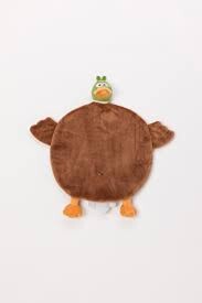 knuffeldoekje in velours, eendje