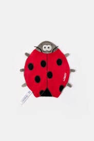 knuffeldoekje in velours, lieveheersbeestje
