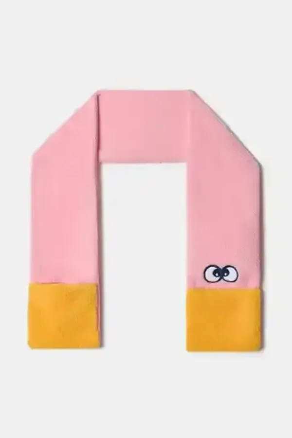 Setje superzachte roze sjaal en wanten, kids 2-4 jaar