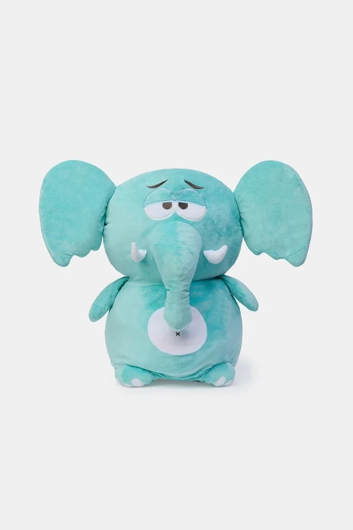 Omkeerbare grote olifant knuffel van velours, 50cm