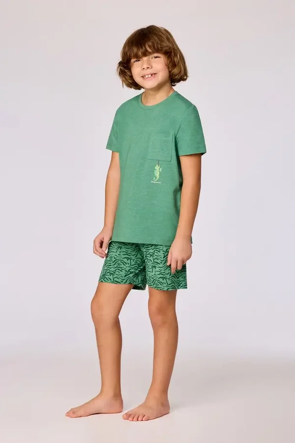 Groene pyjama van soepel katoen - 16 jaar