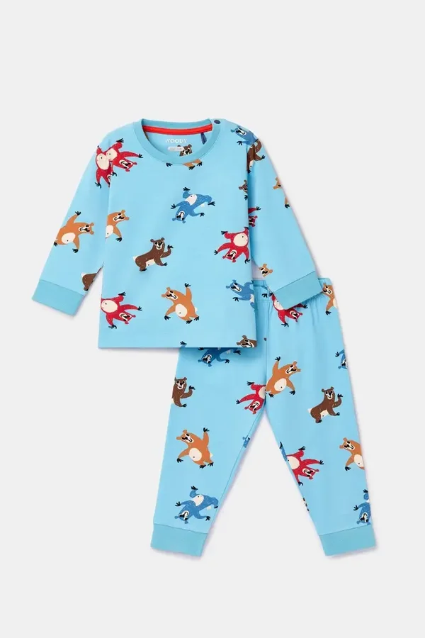 Blauwe pyjama van katoen - 6 maand