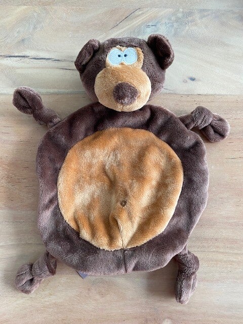 knuffeldoekje in velours, beer