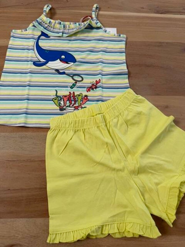 meisjes shorty set -thema walvis, 12 jaar