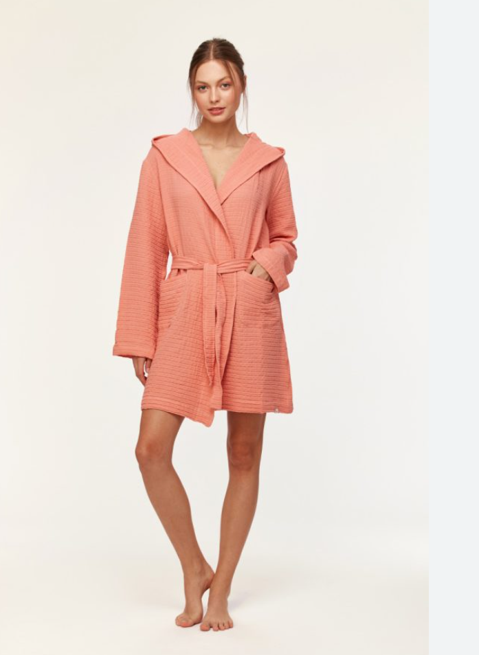 Kamerjas dames in tetra katoen, oudroze, large