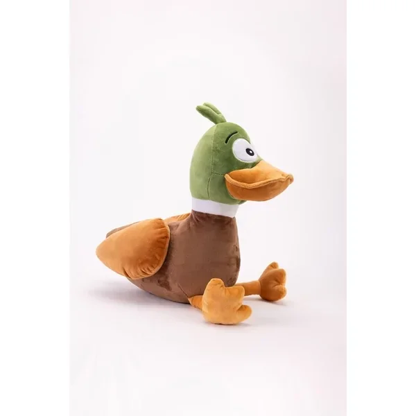 Knuffeltje van zachte velours, eend