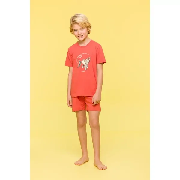 Koala Jongens Pyjama - baksteenrood, 10 jaar