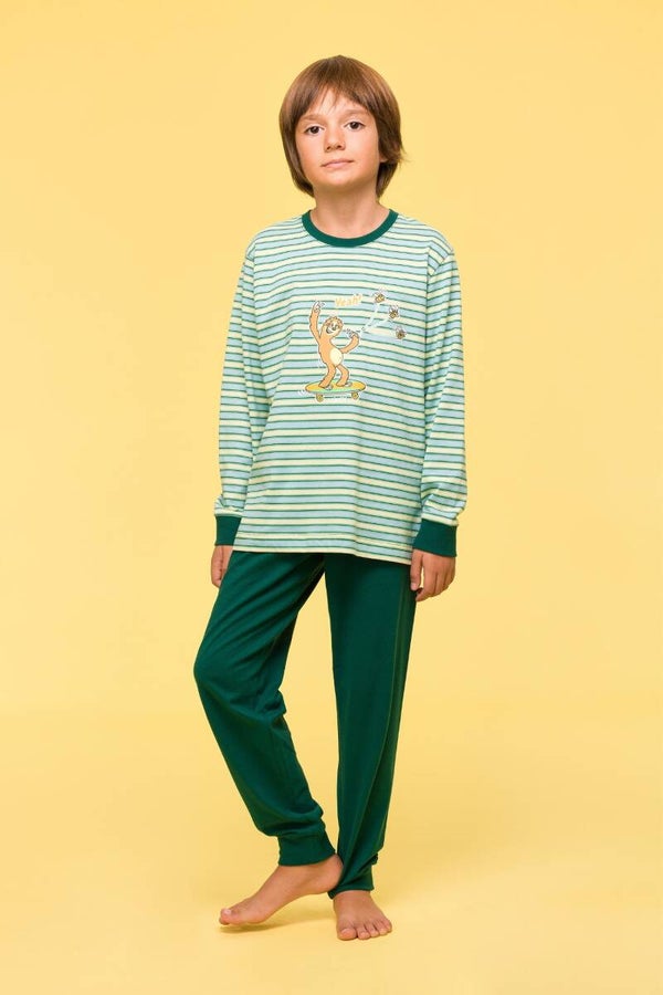 Meerkleurige pyjama van katoen, 10 jaar