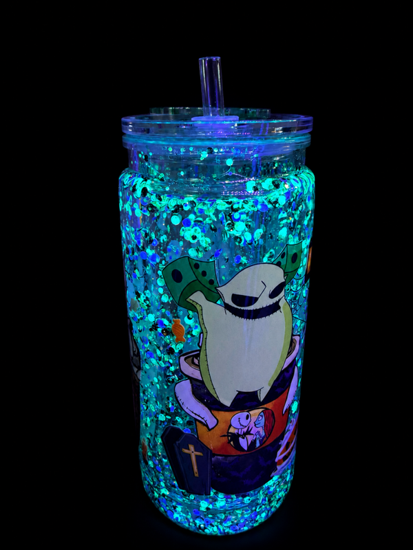 Nightmare Before Christmas Tumbler With Oogie Boogie Topper