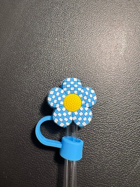 Blue Checkered Flower