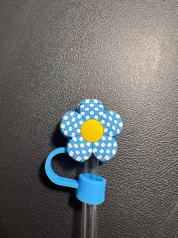 Blue Checkered Flower