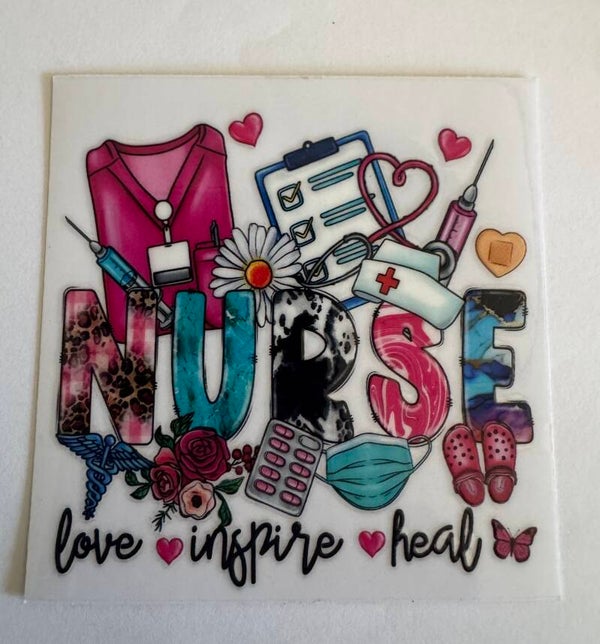 Nurse Love Inspire Heal Decal