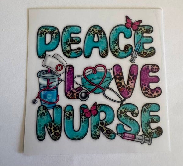Peach Love Nurse Decal