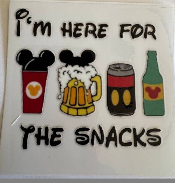 Im Here For The Snacks Decal
