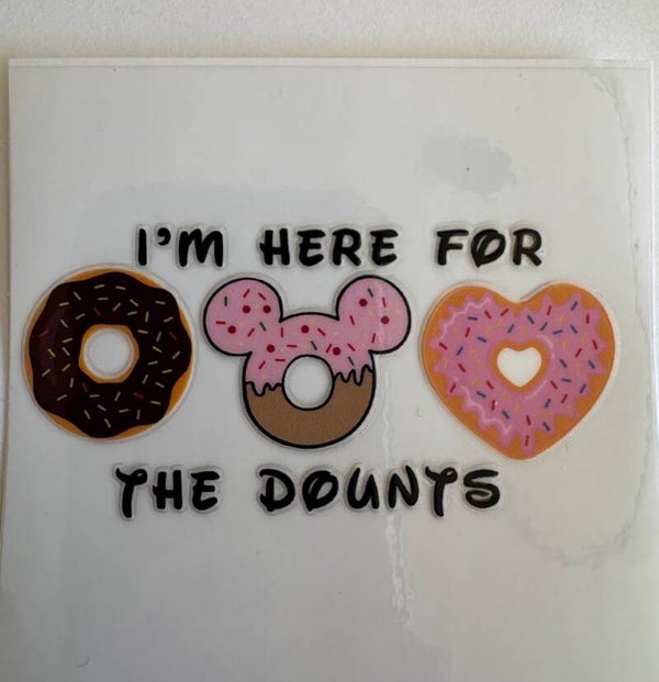 Im Here for the Donuts Decal
