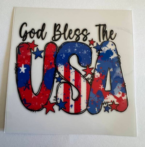 God Bless The USA Decal
