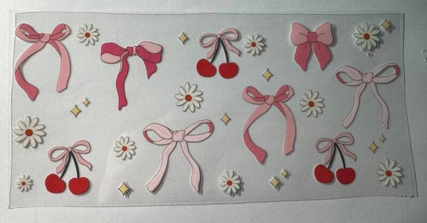 Pink Bow and Cherry Wrap