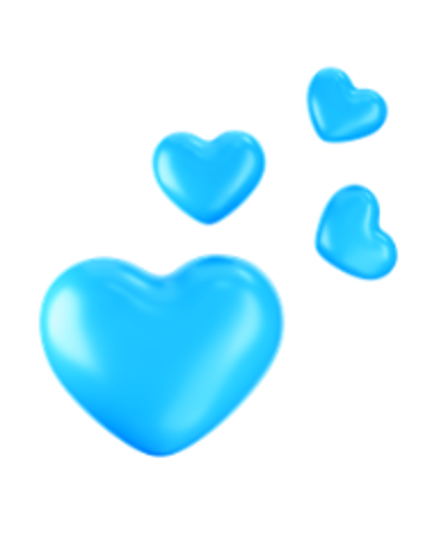 Light Blue Hearts
