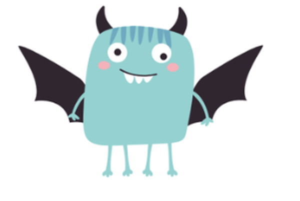 Light Blue Batty Monster