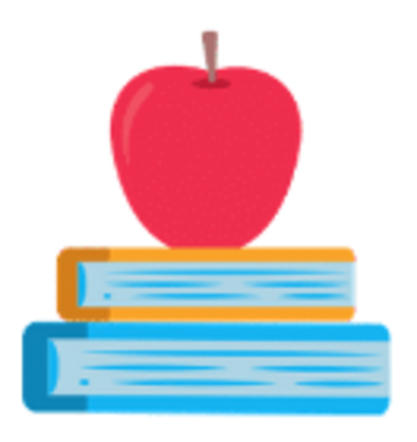 Apple with Books