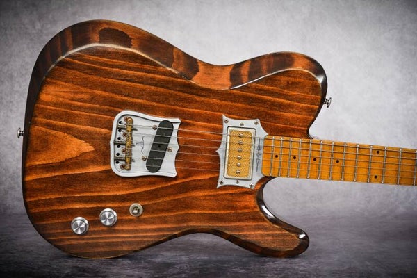 Tele Calypso Snakehead light Relic mit P90 + 69ger SC von Q Pickups, inklusive Case