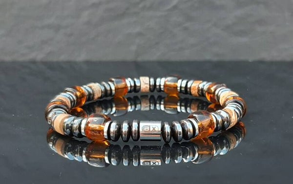 Amber bruin Kristal Jaspis - 8mm KRI