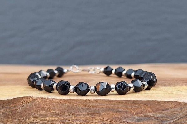 Zwart Agaat armband - 6mm FAC