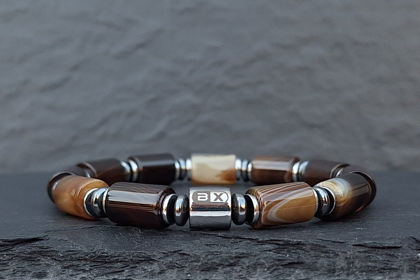 Bruin Agaat armband - 8mm CIL