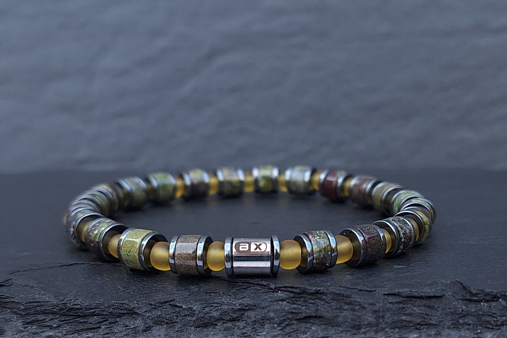 Bloedsteen Miyuki armband - 6mm MIY