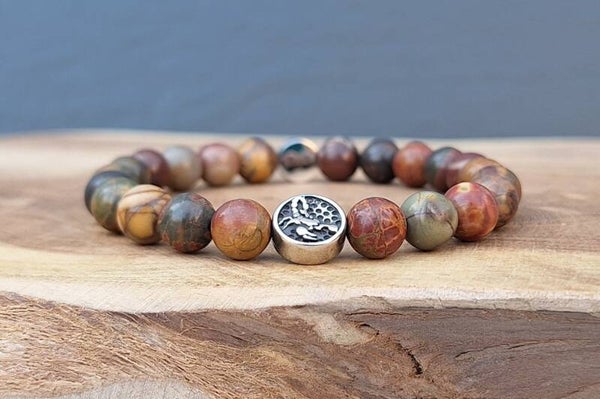 Picasso Jaspis sterrenbeeld armband - 8mm STE