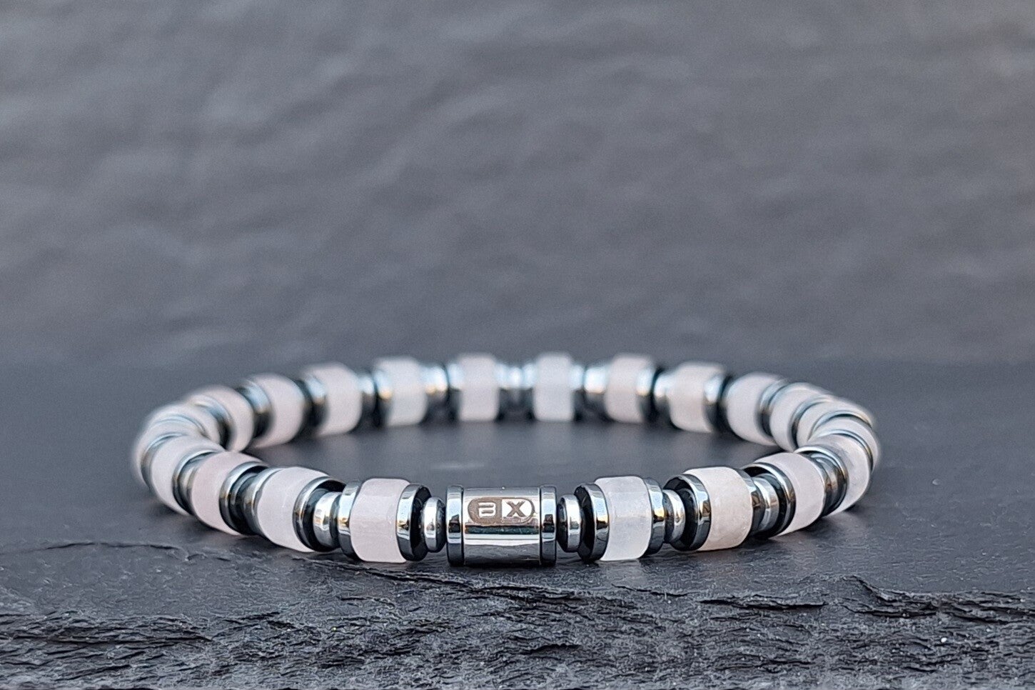 Rozenkwarts armband - 6mm RON