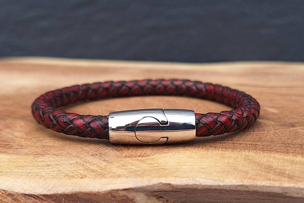 Sunrise leren armband - 6mm LED