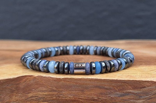 Mix Stones V armband - 6mm HEI