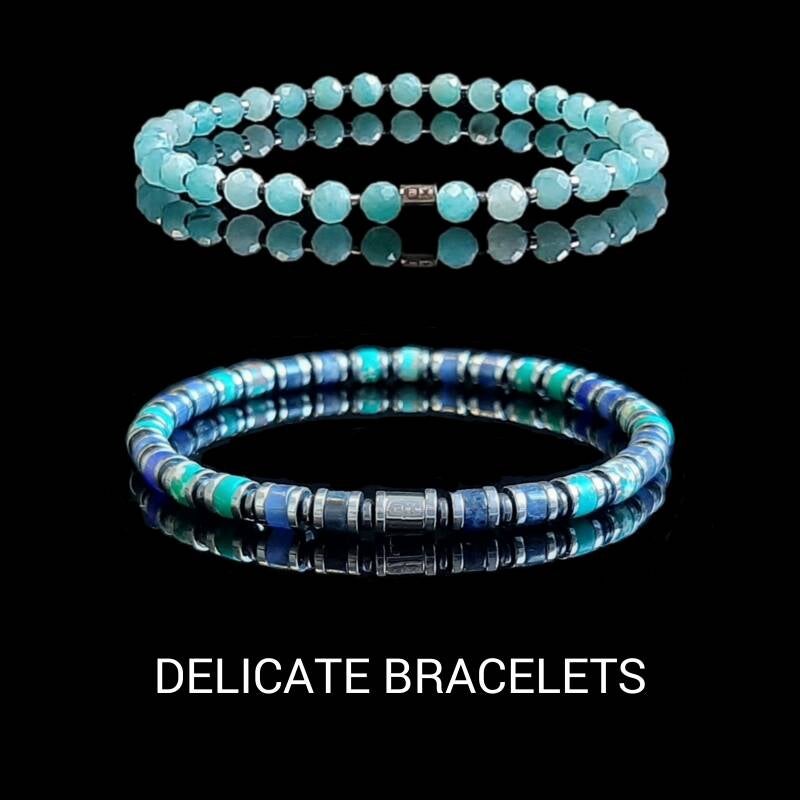 Verfijnde kleurrijke natuursteen armbanden