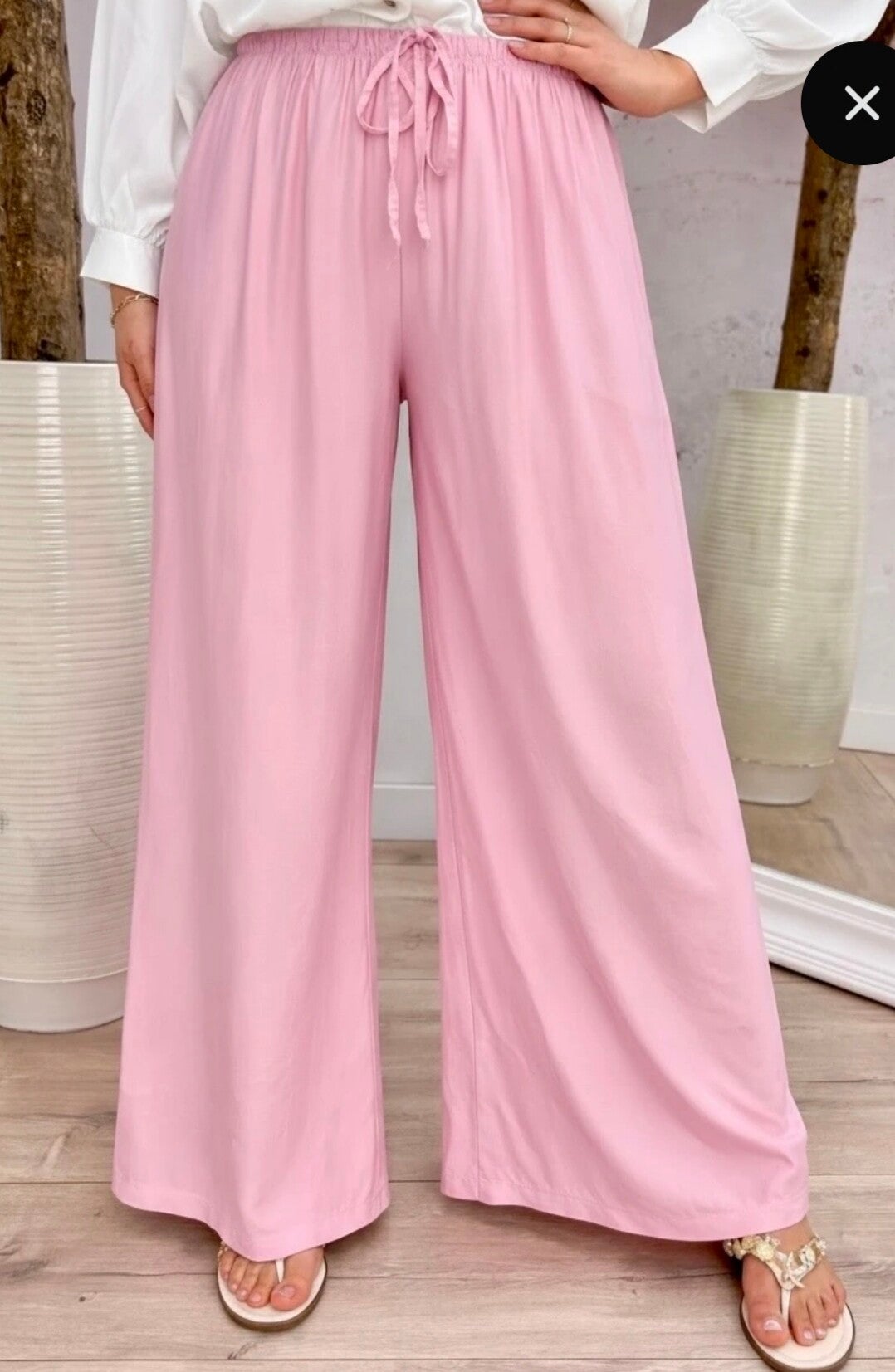 pantalon fluide rose