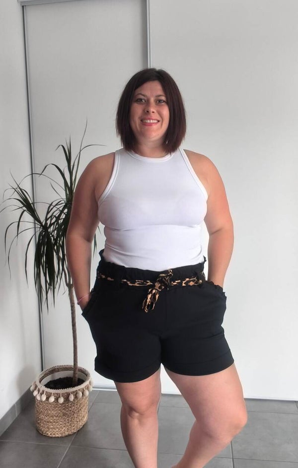 GT short ceinture léopard