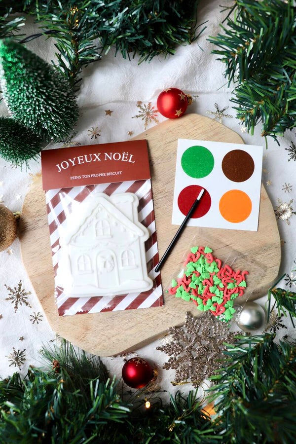 Biscuit "Maison de Noël" à peindre