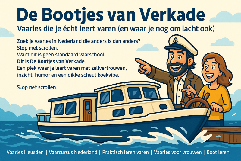 Vaarles Heusden Vaarcursus  Nederland Praktisch leren varen Vaarles voor vrouwen Boot Leren De Bootjes van Verkade Vaarles  Stop met scrollen vaarschool