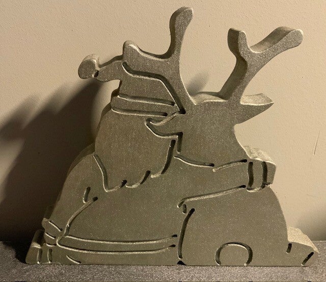 Kerstman met rendier