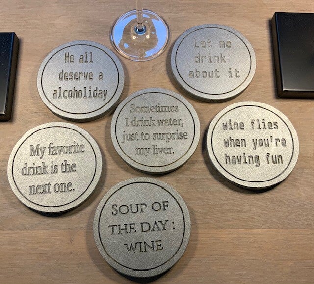 6 onderleggers - WIJN thema