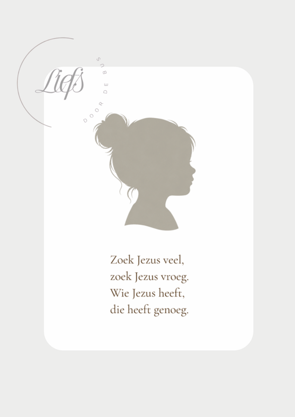 Zoek Jezus veel (meisje)