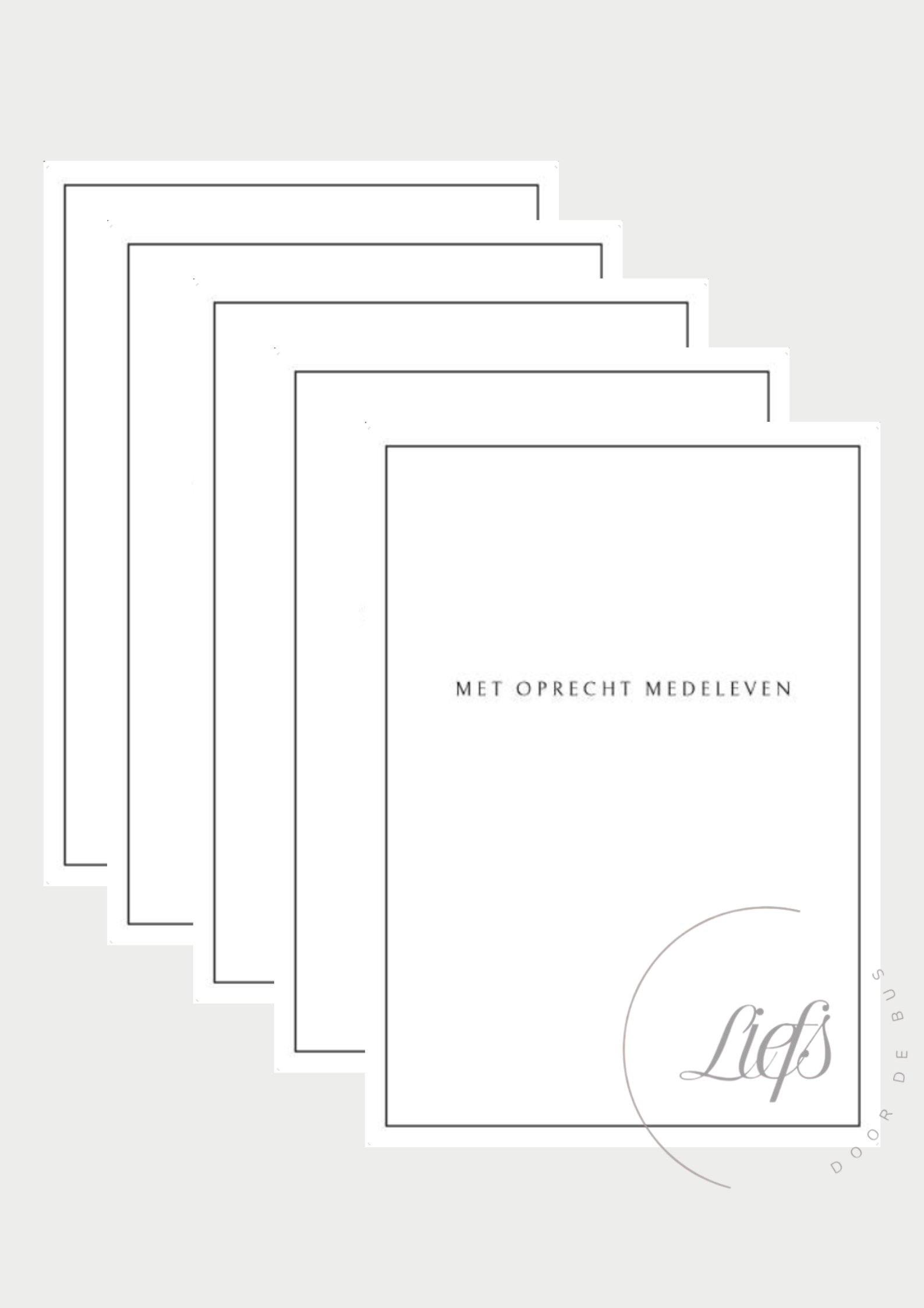 Met oprecht medeleven (set van 5 kaarten)