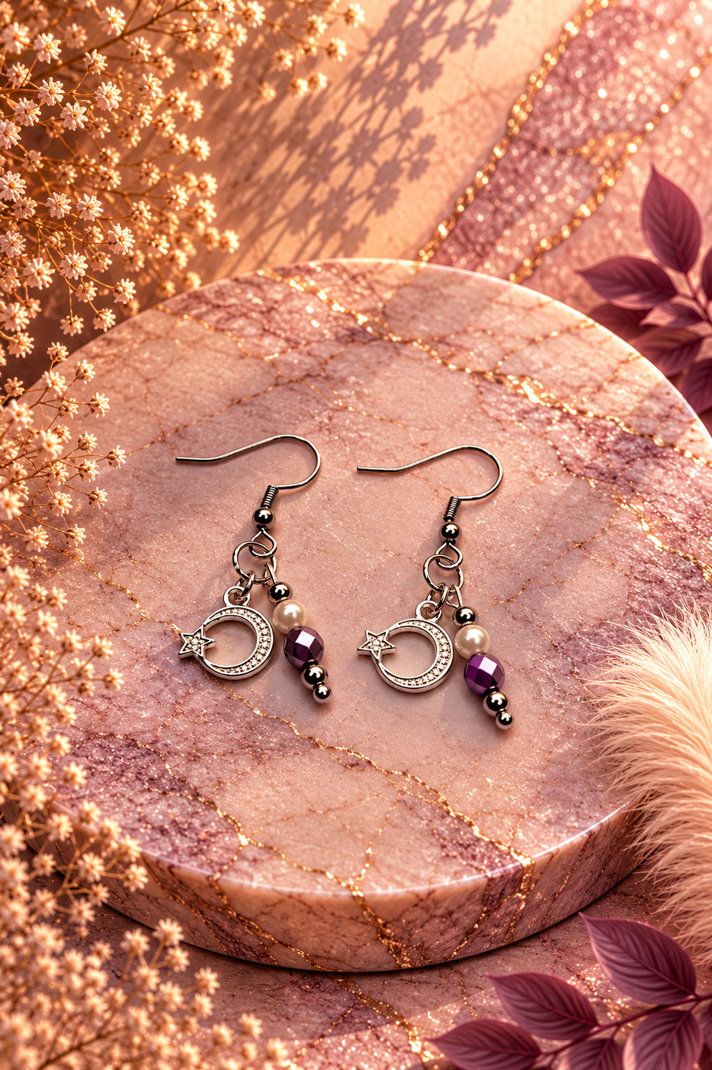 Evening collectie Amethyst Glow - Oorbellen