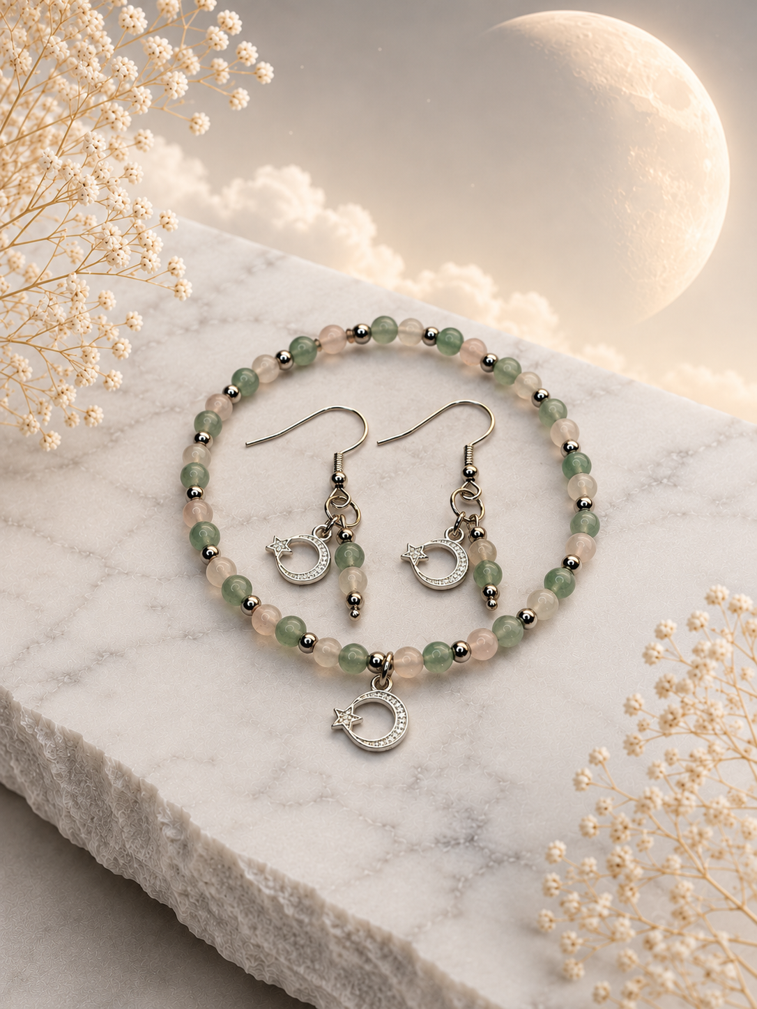 Rising Moon Fresh Dawn - Armband+Oorbellen