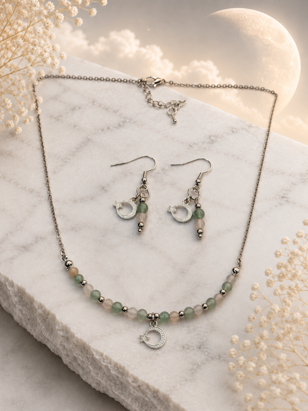 Rising Moon Fresh Dawn - Ketting+Oorbellen