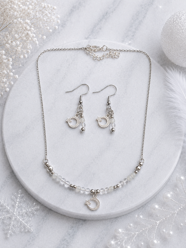 Wintermoon Frost - Ketting+Oorbellen