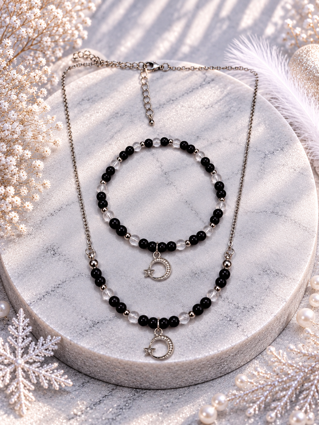 Wintermoon Midnight frost - Armband+Ketting