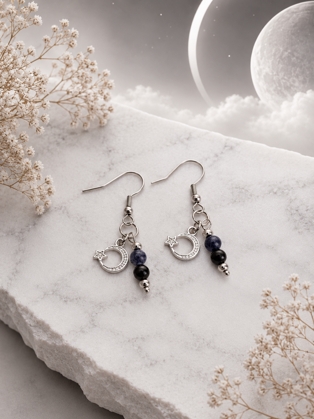 New Moon Midnight - oorbellen